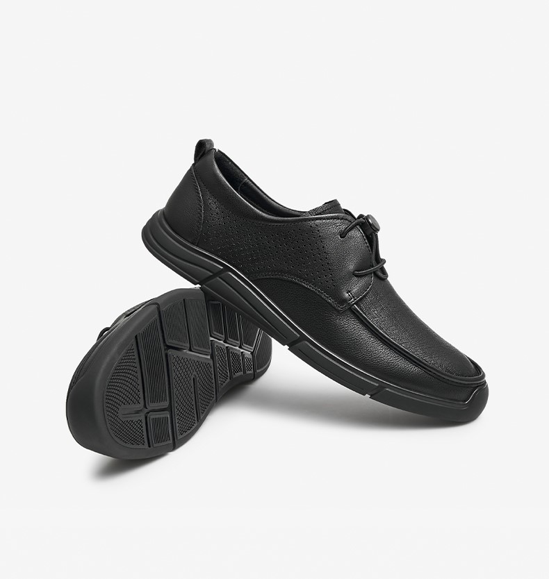 tata他她2022夏商场同款时尚舒适一脚蹬休闲皮鞋男鞋vtb09bm2 黑色 43