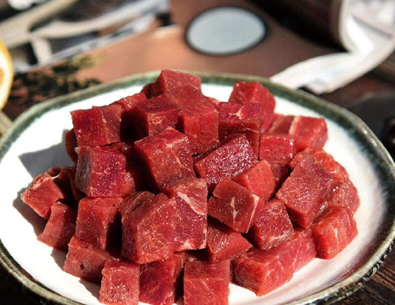 阿牧特黑椒牛肉粒冷冻生鲜牛肉粒菲力牛排块批发烧烤食材半成品黑椒