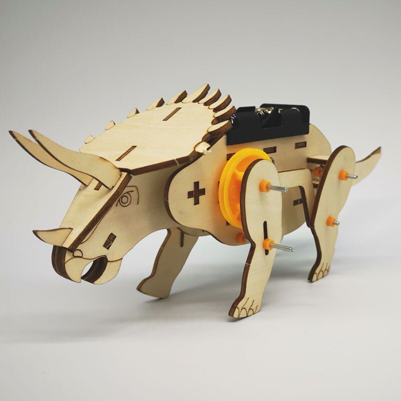 学生科技小制作材料电动恐龙模型机械自制手工作品科学玩具104蛇颈龙