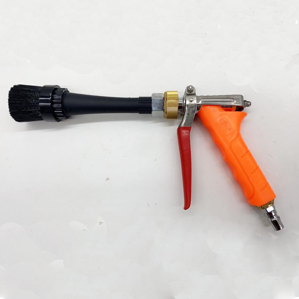 高效干洗枪带刷吹尘枪龙卷风吹尘枪吹水枪内饰清洗毛刷款