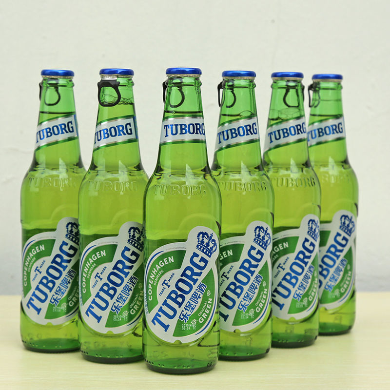 乐堡啤酒330ml24瓶整箱拉盖式开瓶国产啤酒嘉士伯公司产品330ml24瓶