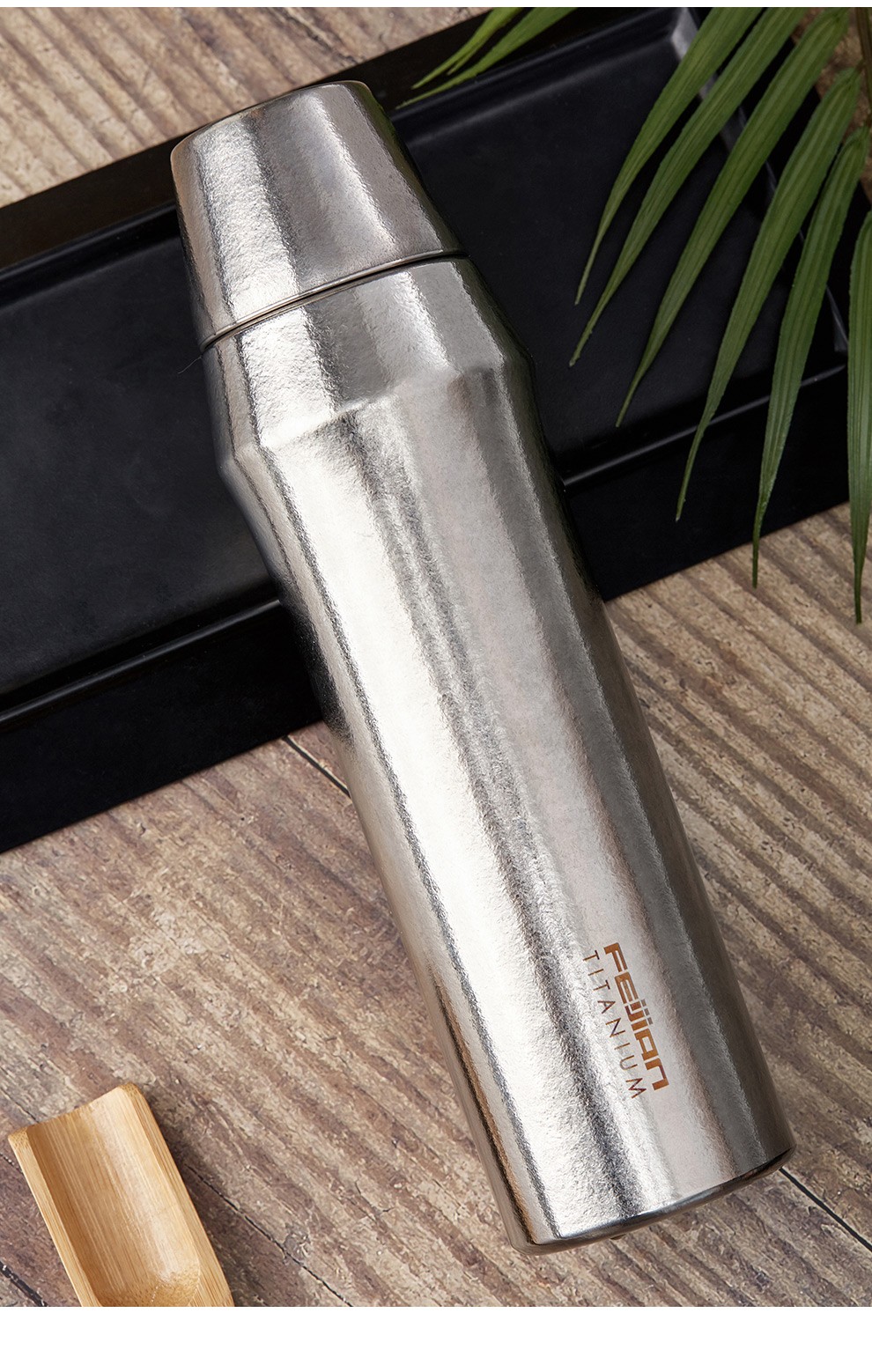 飞剑纯钛保温杯双层纯钛真空杯子车载双盖商务外出便携钛杯钛合金水杯