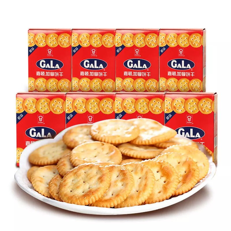 嘉顿香360g盒加拿饼干经典香港红色罐装饼干咸饼干脆香休闲食一盒360g