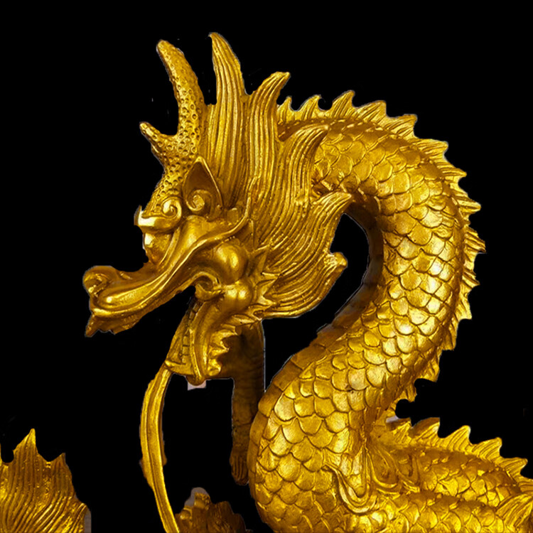 旺财龙摆件纯铜喷水龙吸水吸财祥云龙铜龙摆件家居办公室旺财工艺品