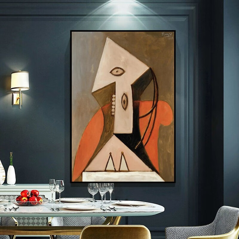 画世界名画毕加索玄关抽象装饰画人物客厅挂画沙发背景墙艺术画大幅