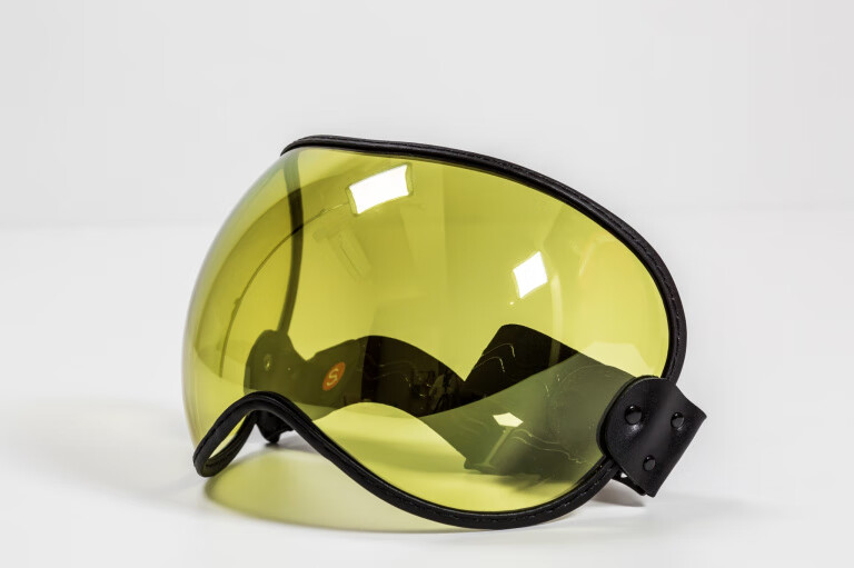 台湾海鸟泡泡镜zerobellmoto3复古头盔镜片防风沙风镜深灰