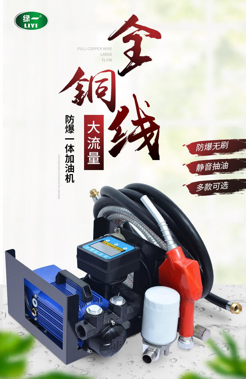 绿一防爆电动抽油泵自吸式甲醇汽油抽油泵 220v1寸防爆抽油泵