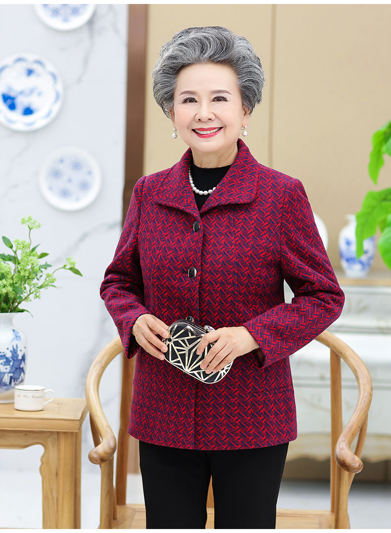 冰瑶老年人春装女奶奶外套70岁80老太太服装老人衣服老年妈妈春秋上衣