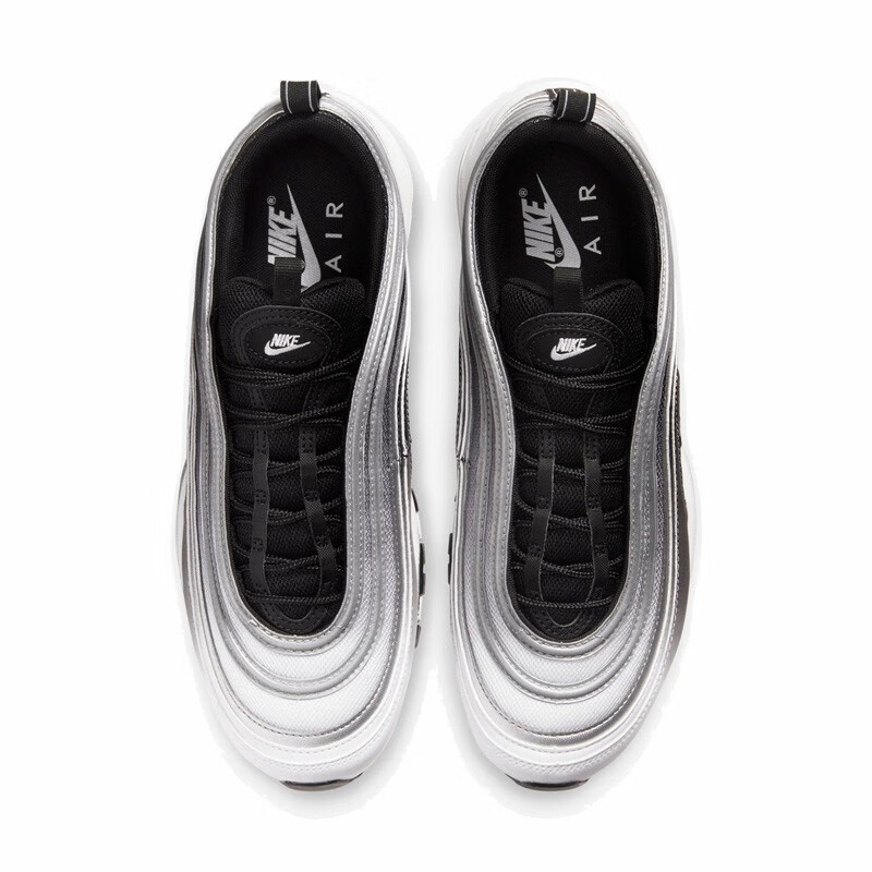 nike耐克airmax97气垫子弹黑白纯白休闲鞋跑步鞋男鞋
