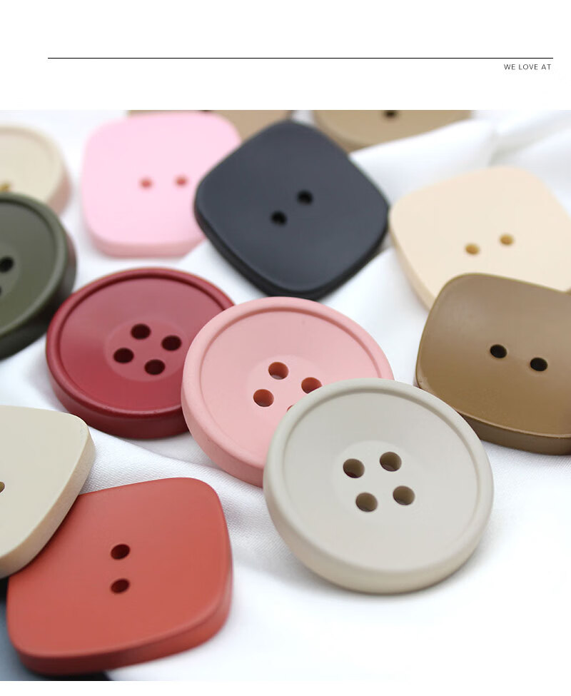 大衣纽扣扣子方形圆形双面尼羊绒风衣毛衣衣服扣粗花呢钮扣方灰色方