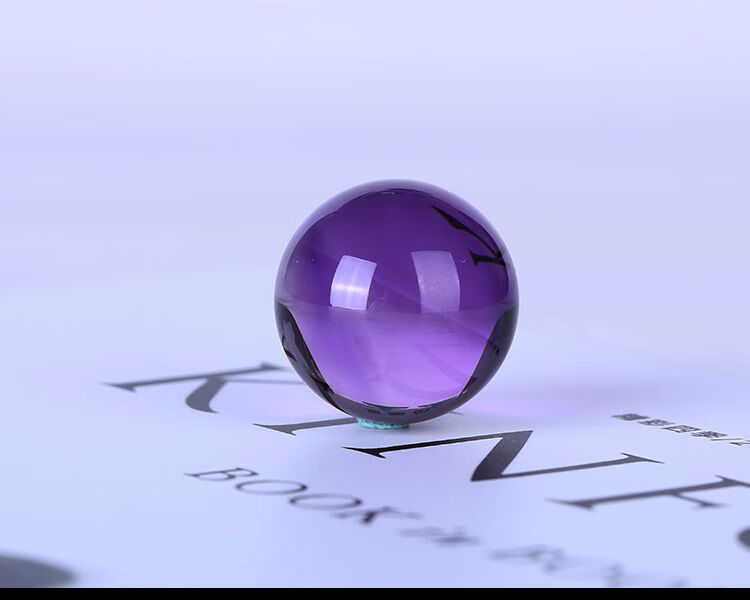 恋江南纯净体紫罗兰紫水晶散珠单珠diy多宝配珠圆珠大珠子精品8mm全净