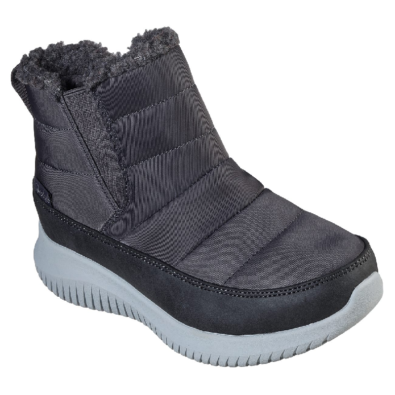skechers斯凯奇女士中帮一脚蹬舒适冬季厚底休闲鞋棉鞋44998black10