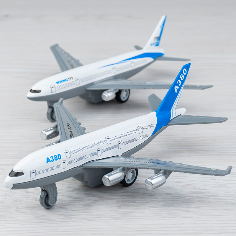 商城合金回力小客机飞机模型战斗机套装金属仿真航模航空儿童男孩玩具