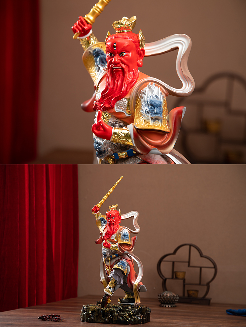 供奉家用王灵官神像树脂摆件降魔之神火神道教护法王恶王天君佛像 12
