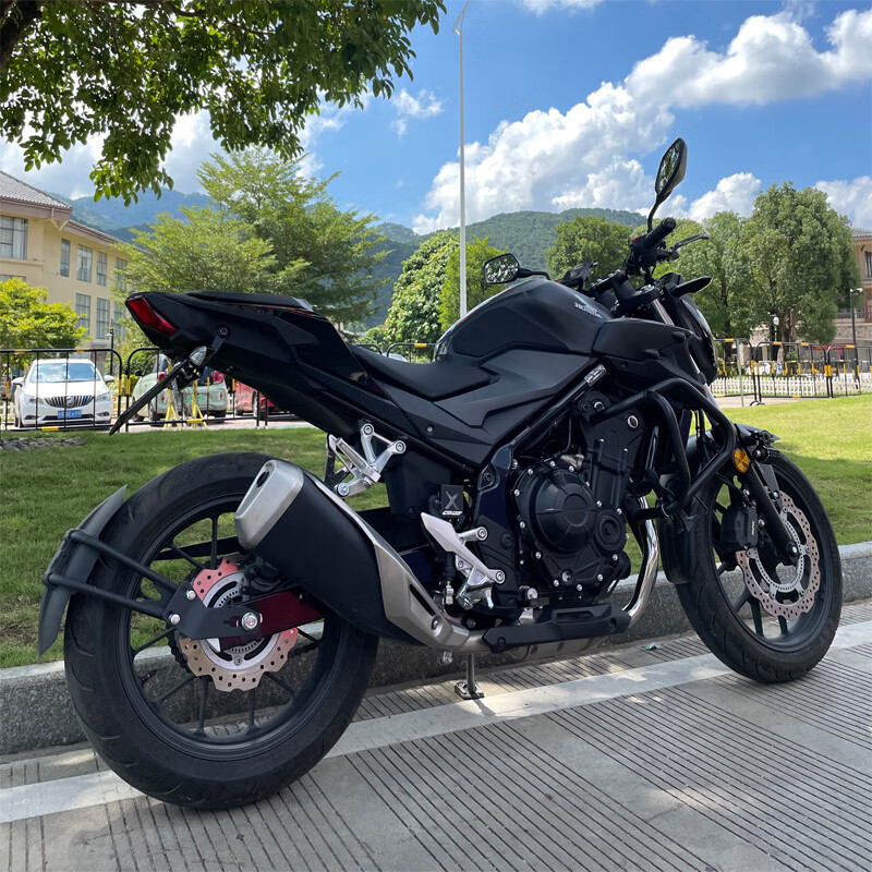 f适用本田500f摩托车改装车牌架配件短尾牌照架不锈钢短尾翼 cb400f