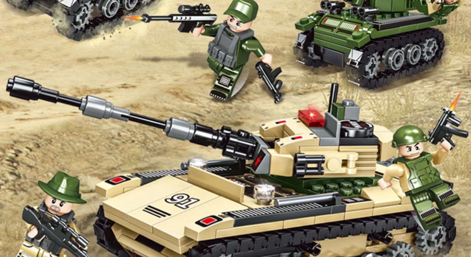 乐高lego积木玩具坦克虎式军事战争系列早教拼装儿童男孩子装甲车荧光