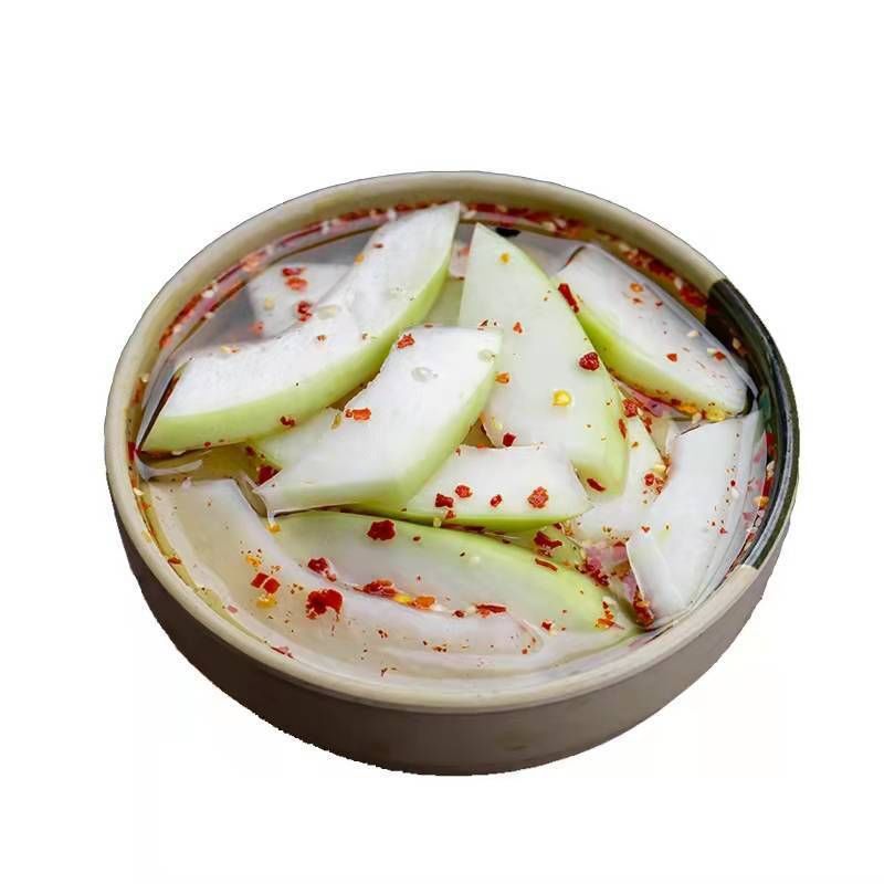广西木瓜酸腌制生吃酸脆酸辣下饭菜小吃老坛泡菜 辣 500克3袋【图片