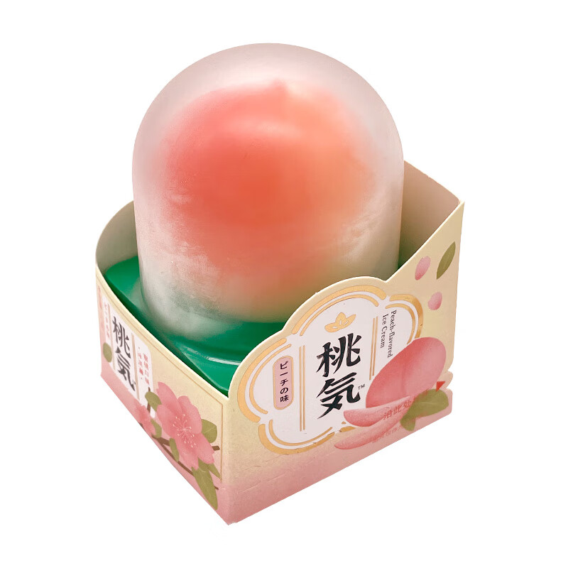 新品冰淇淋全家同款桃気蜜桃味冰淇淋3d桃气水果雪糕冷饮桃子冰激凌