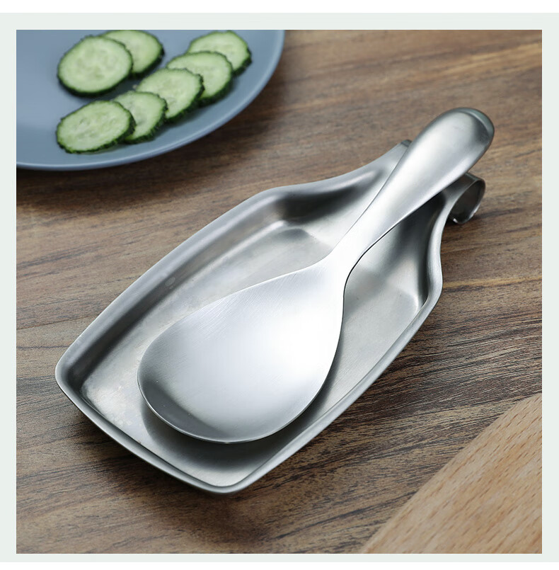 304不锈钢盛饭勺食堂家用不粘饭一体式长柄大饭瓢铁饭匙分餐勺子 304