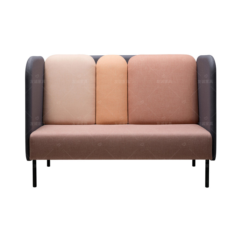高靠背沙发卡座组合办公休息区餐厅咖啡厅设计师隐私休闲高背沙发