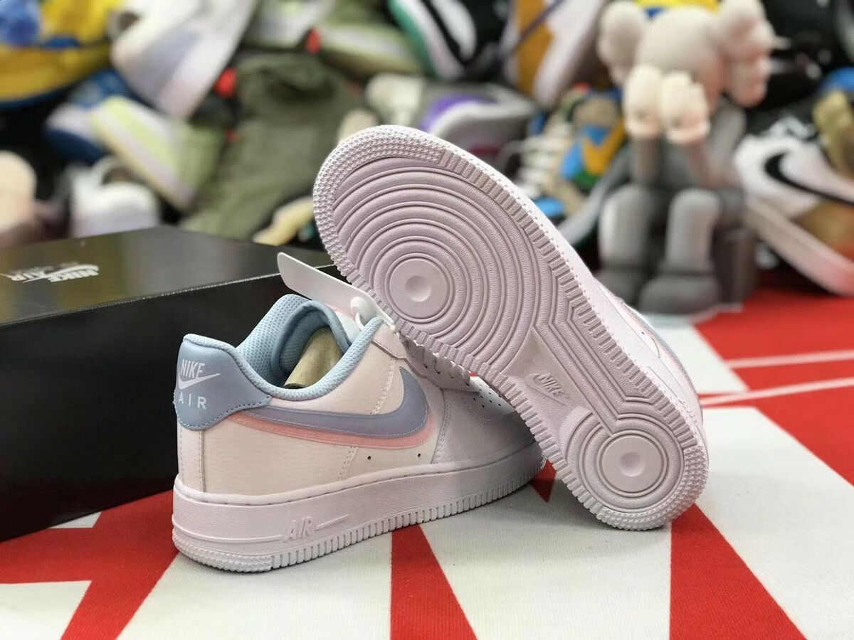 1 low af1 白蓝粉 gs双钩彩钩空军一号板鞋c同款 空军双勾 白蓝粉 38