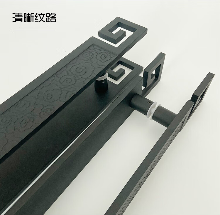 中式大门拉手仿古铜大拉把玻璃门把手定制logo酒店推拉新木门扶手红