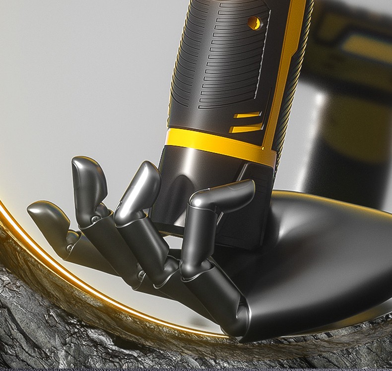 得力deli锂电角磨机迷你便携款全包胶磨光机家用五金电动工具dl685076