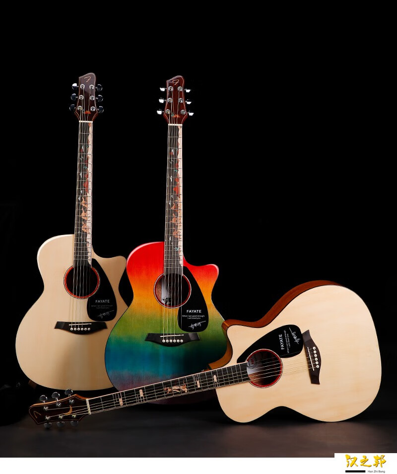 高颜值网红吉他4016sc炫彩民谣吉他初学者女生新手学生用单板吉他定制