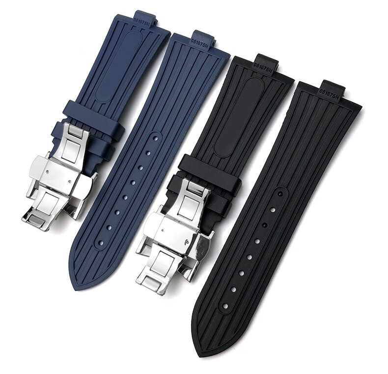 江诗丹顿表带原装品质原装款氟橡胶表带适用于江诗丹顿vc纵横四海p4