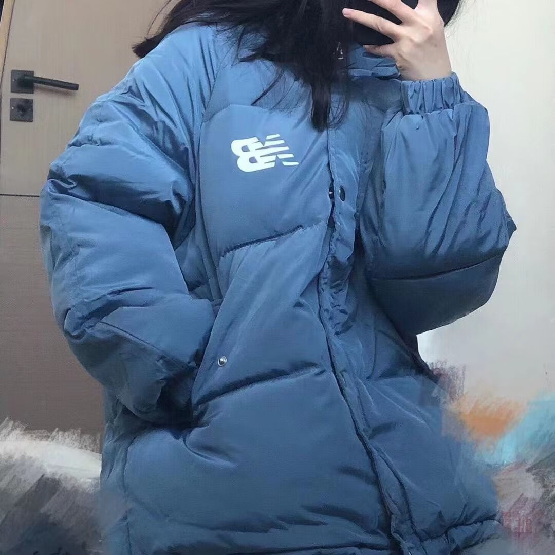 new balance新百伦冬季新动感羽绒iu同款男女nb字母外套情侣装保暖