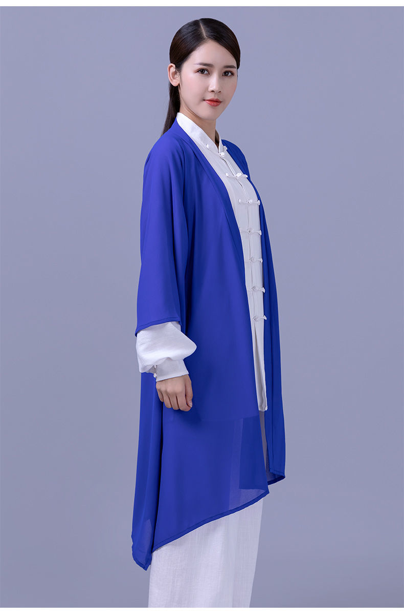 行趣 太极服披纱单件新款披风外披飘逸外搭男女中国风团体表演比赛