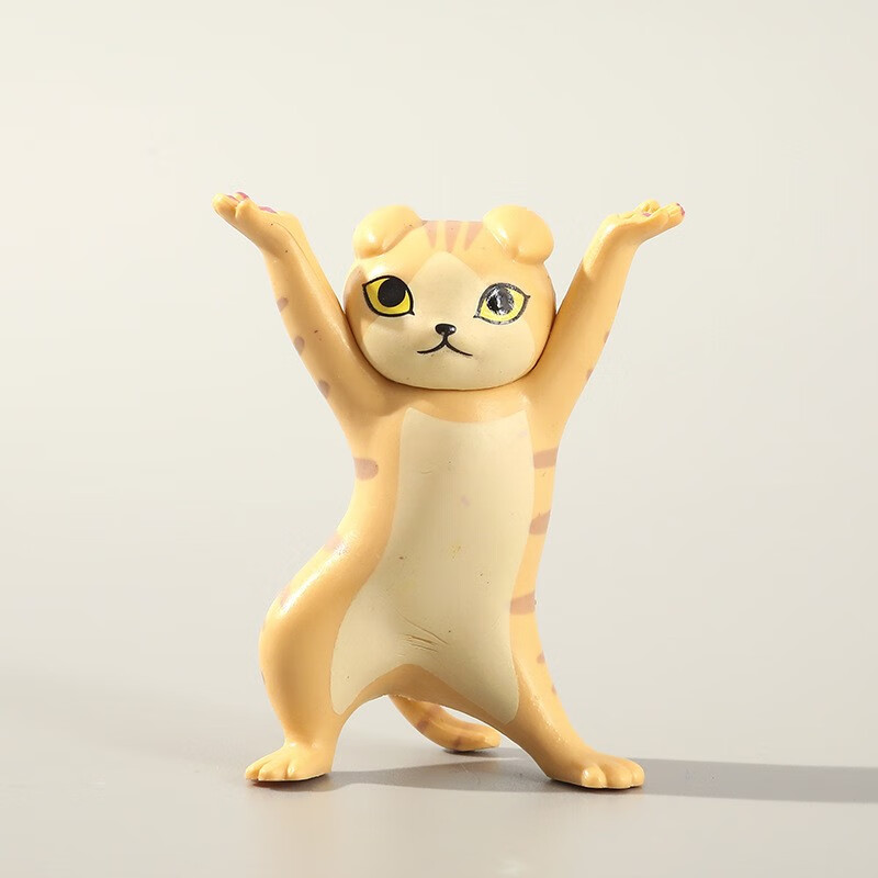 悦佳净日系网红妖娆猫笔架摆件卡通猫咪笔架创意可爱公仔小礼品举手猫