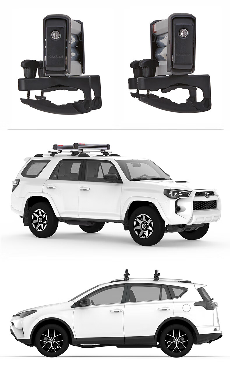 yakima新赛道雪板支架车载雪板架车顶滑雪板架fatcat雪板夹赛道6雪板