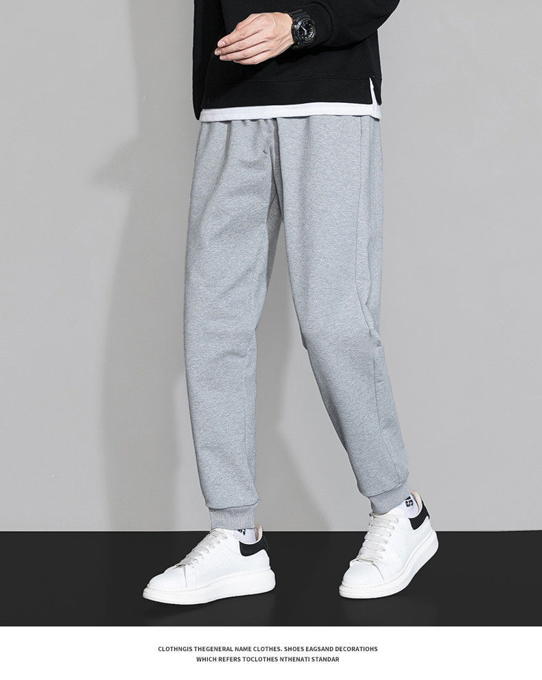 休闲九分裤男士男式潮流百搭青少年学生夏天休闲裤子333黑色夏款2xl