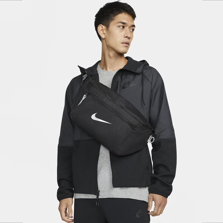 耐克nike运动休闲王一博同款腰包胸包学生大斜挎单肩包男女dn8114 do