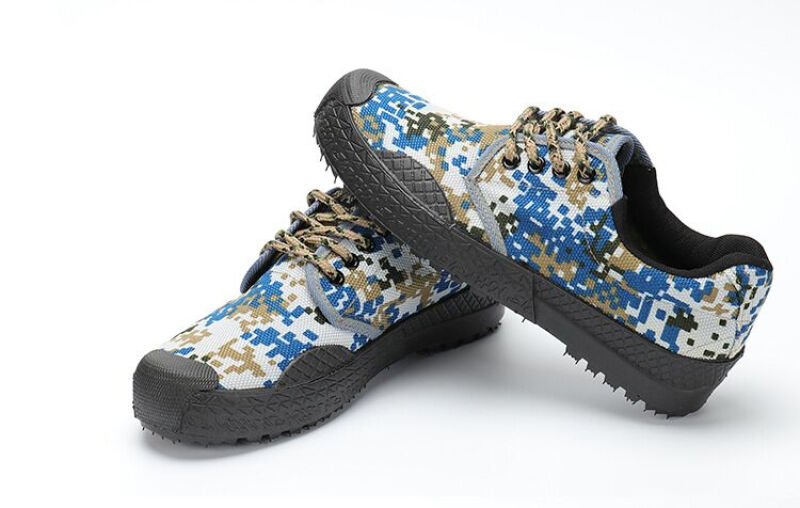 城市海洋迷彩作训鞋蓝色男胶鞋解放鞋海军蓝夏男女军训鞋 海洋迷彩 34