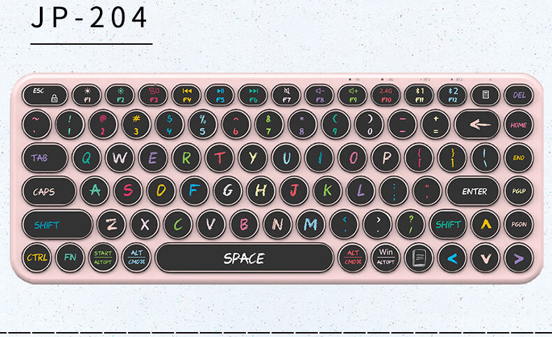 hrhpym适用于惠普糖豆键盘贴无线蓝牙按键贴纸圆形卡通可爱女生装饰