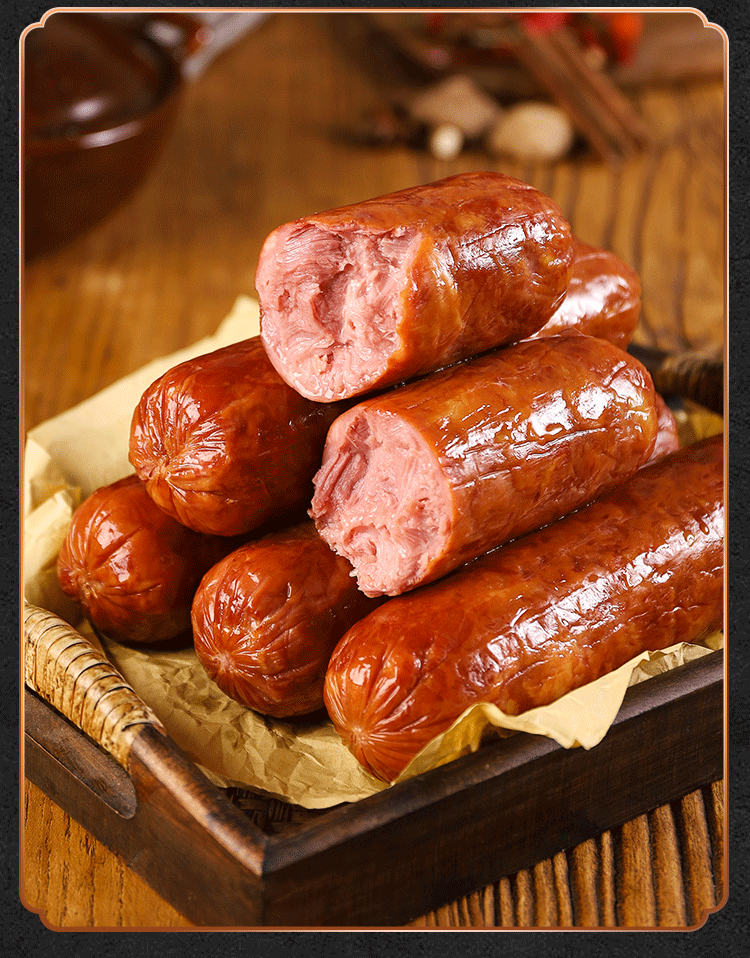 青岛老火腿400g正宗手撕老式火腿肠纯瘦腱子肉烟熏精瘦肉开袋即食 老