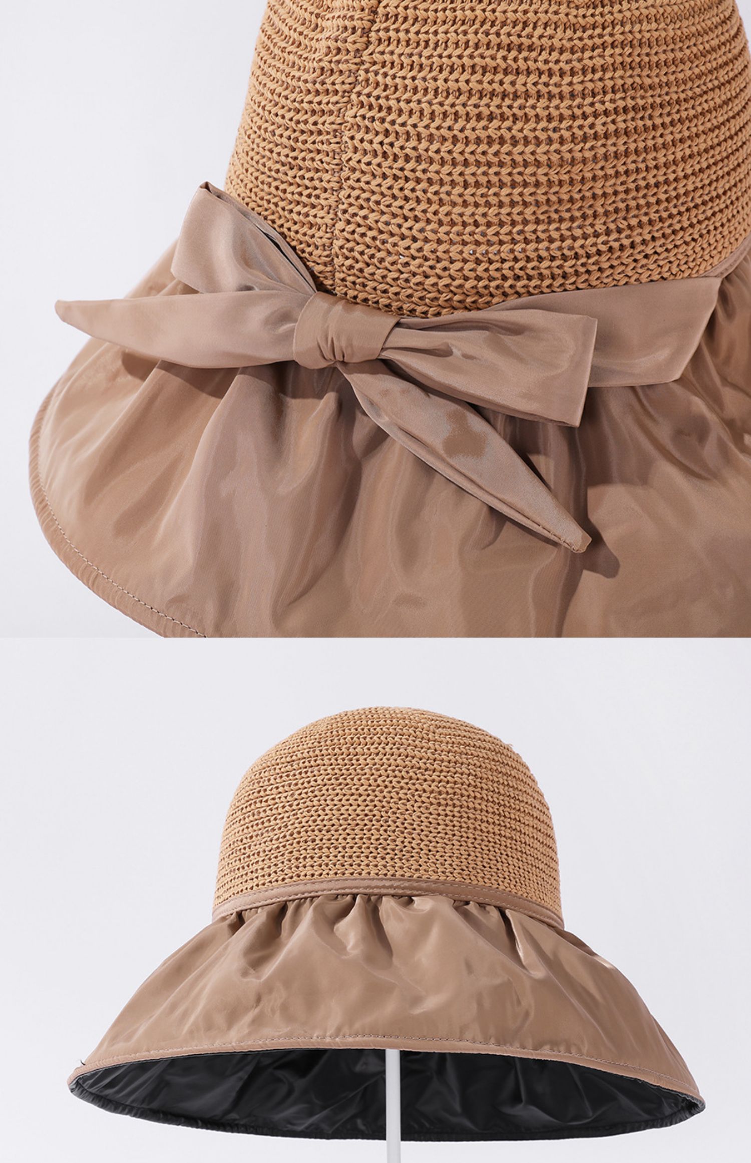 爱丝黛安·芬香世缘维多利亚遮阳帽防晒女夏季太阳帽子遮脸蝴蝶黑胶