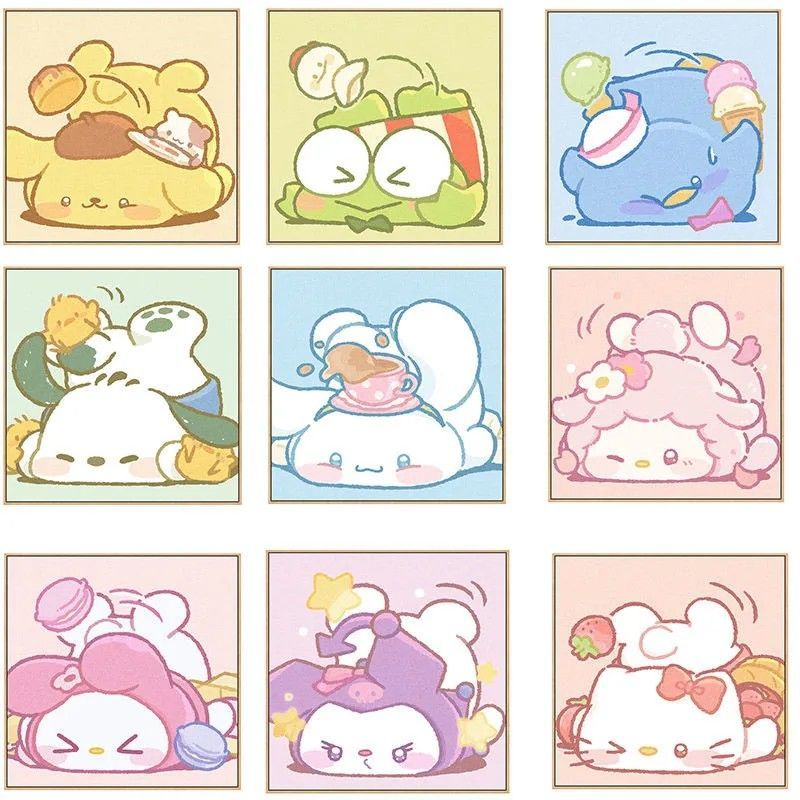 瑞琴2022钻石满钻卡通玉桂狗卧室贴钻满钻客厅餐厅手工钻石画 8 圆钻