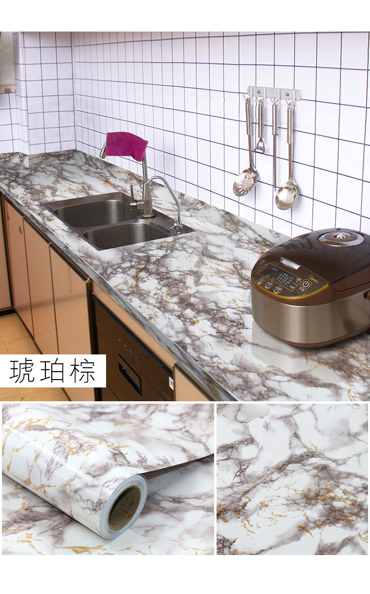 景超富康 家居同款墙纸厨房灶台防油贴纸防水自粘橱柜灶台防火耐高温