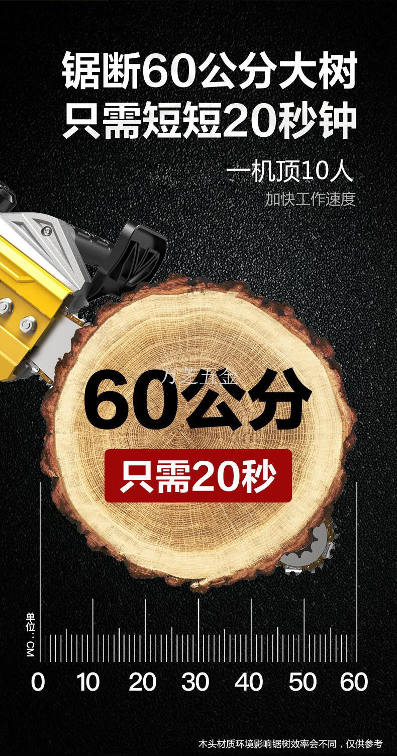 德国电锯家用电链锯大功率伐木锯木工电锯切割机电动工具木田款带两根