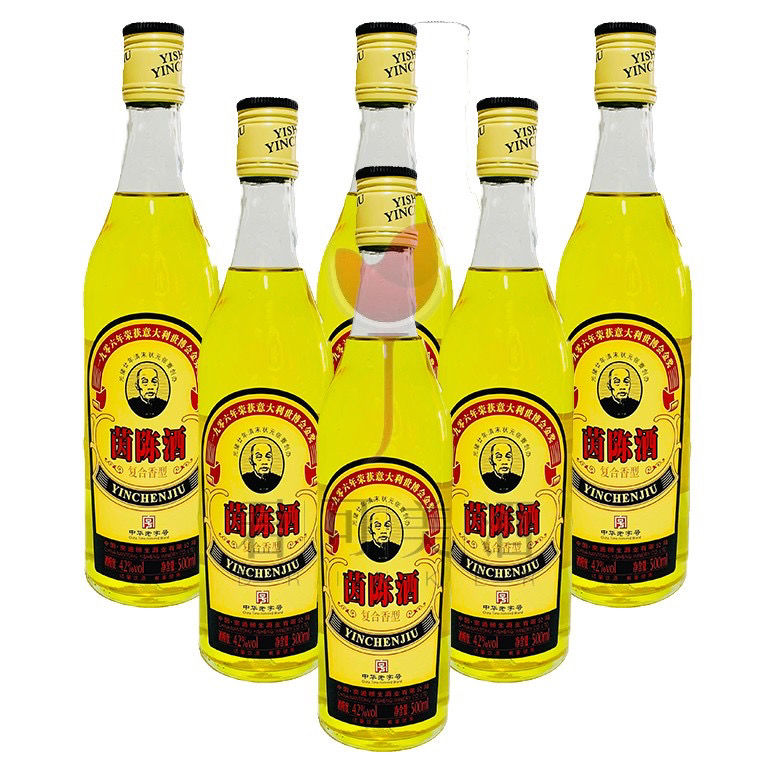 茵陈 南通特产海门金奖颐生酒养生酒精酿38度42度 茵陈38度6瓶【图片