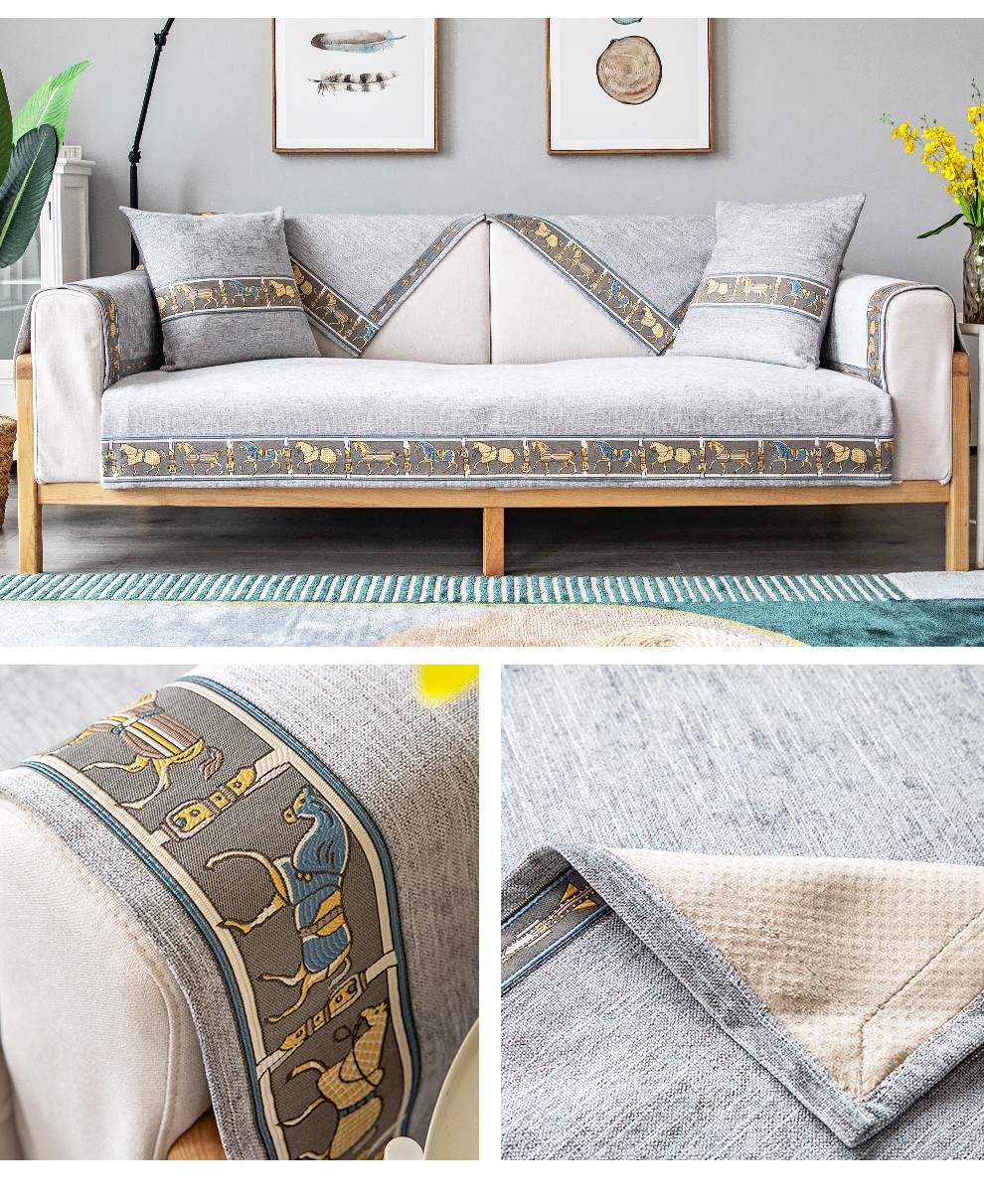 钟爱一生 新中式沙发垫实木沙发巾盖布四季沙发套罩全包全盖客厅组合