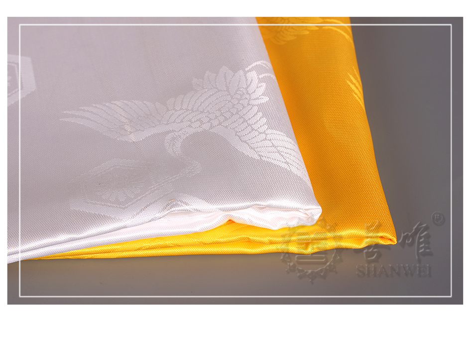 善唯鹤归长青纯棉寿被寿褥寿枕寿衣老人金银双铺双盖殡葬用品鹤归长青