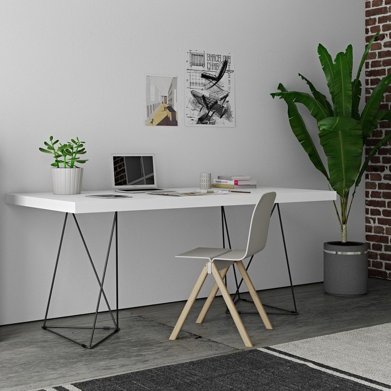 北欧设计师极简实木电脑桌台式家用办公桌丹麦multidesk简约书桌