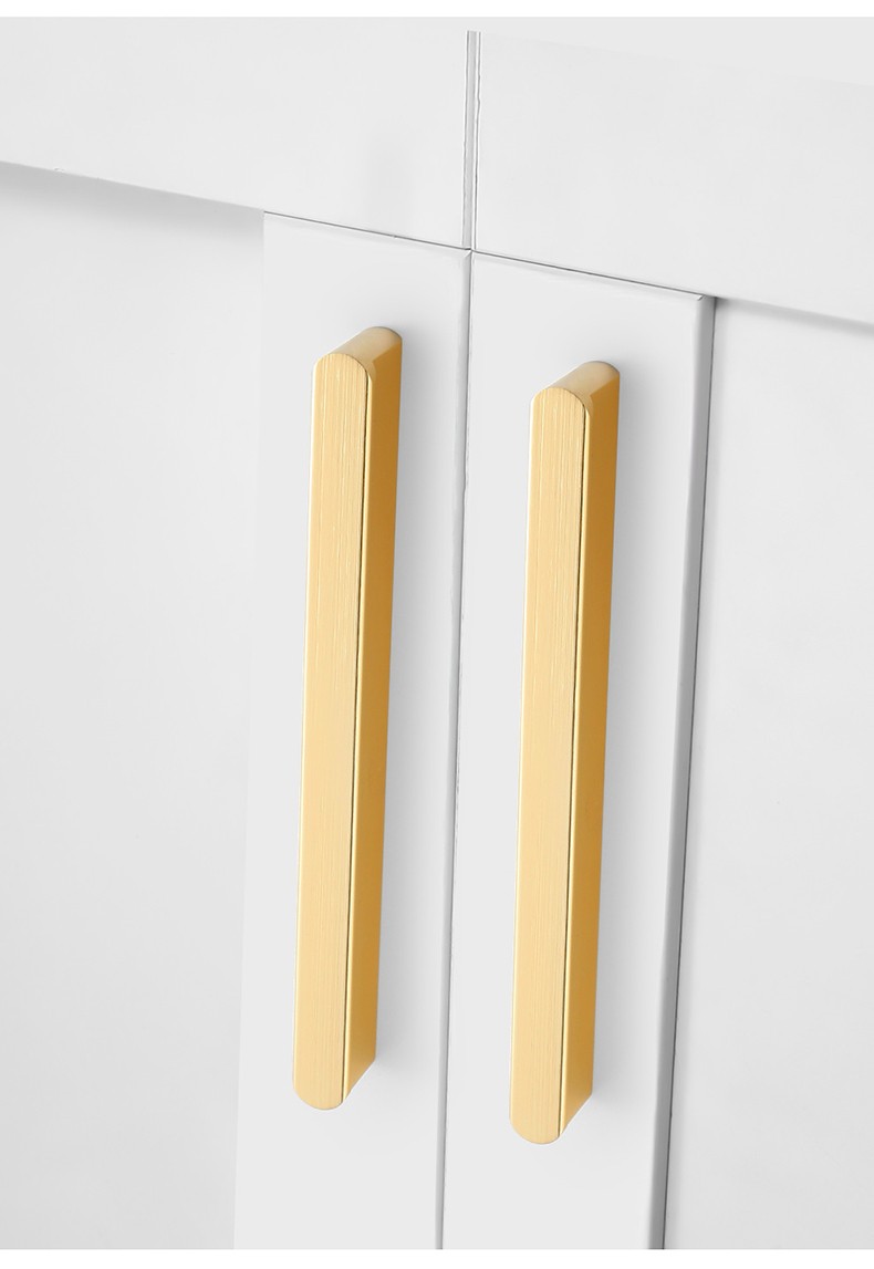 一米长条拉手金色衣柜橱柜拉手铝合金加长柜门把手现代抽屉拉手 黑色