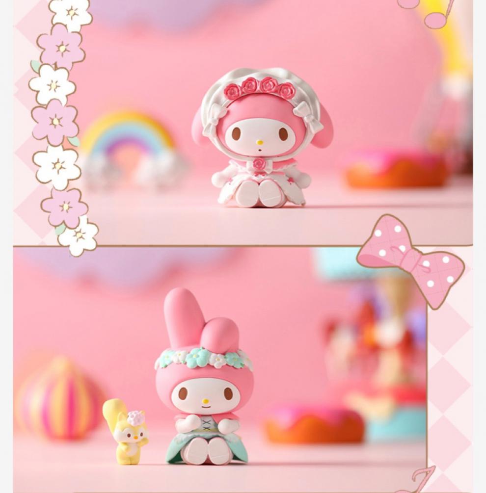 美乐蒂盲盒miniso名创优品mymelody美乐蒂秘森茶话会盲盒摆件可爱萌