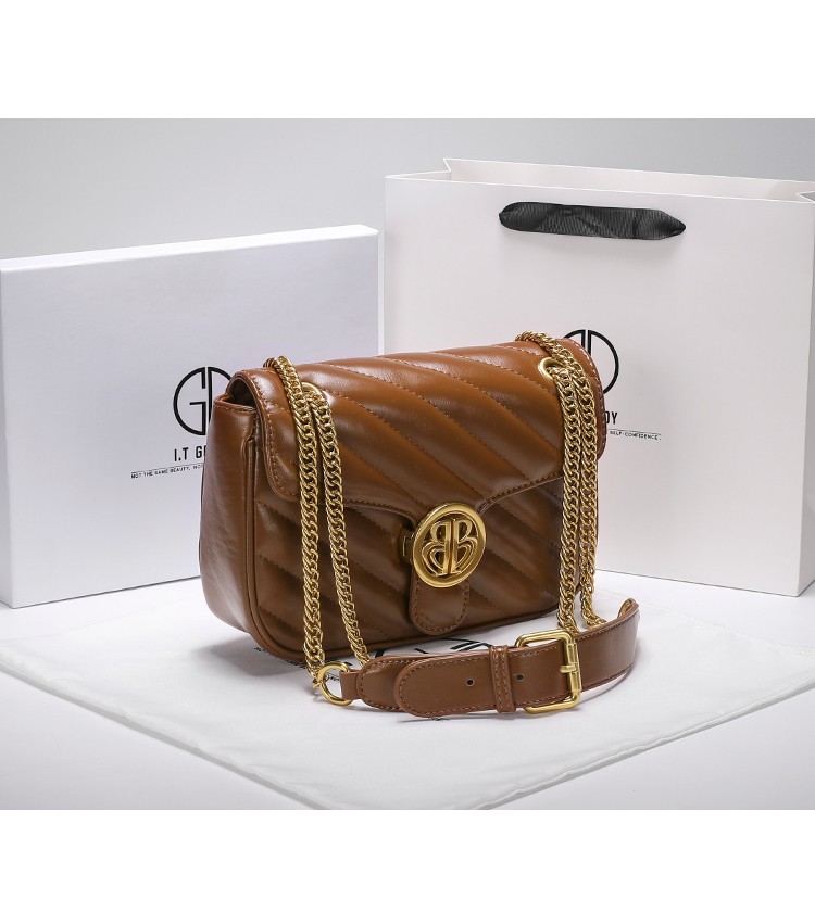 2022新款香港itgdledy真皮包包女小香风蝶形五金百搭腋下包斜挎包