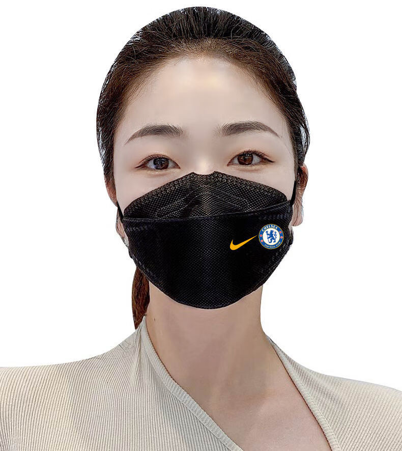 韩式口罩鱼嘴形口罩定制印图案英超红魔曼联巴黎巴萨定制文字 阿森纳